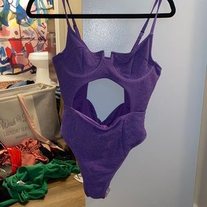 Purple PRETTYLITTLETHING high thigh cut out bikini